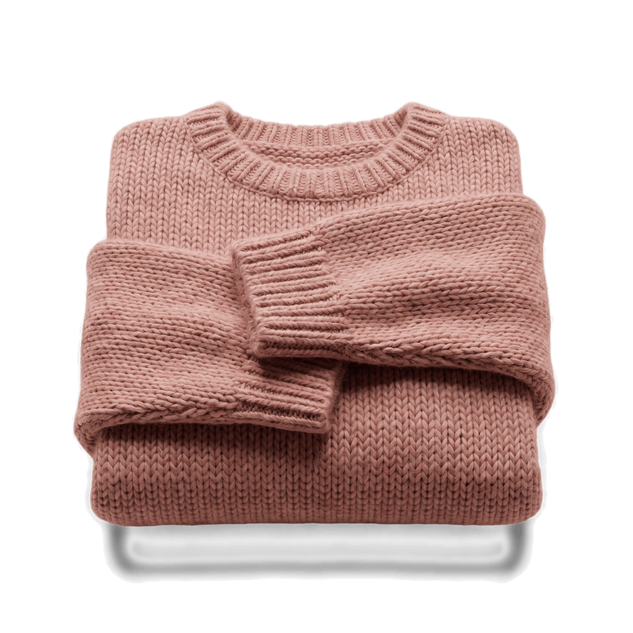 A folded rose crew-neck jumper